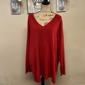 Red v-neck sweater - worn once
